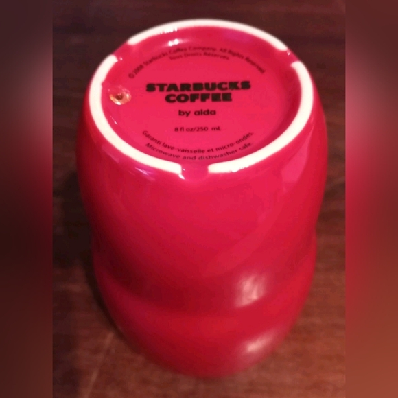Starbucks Aida 2008 No Handle Red Mug Cup - Picture 5 of 6